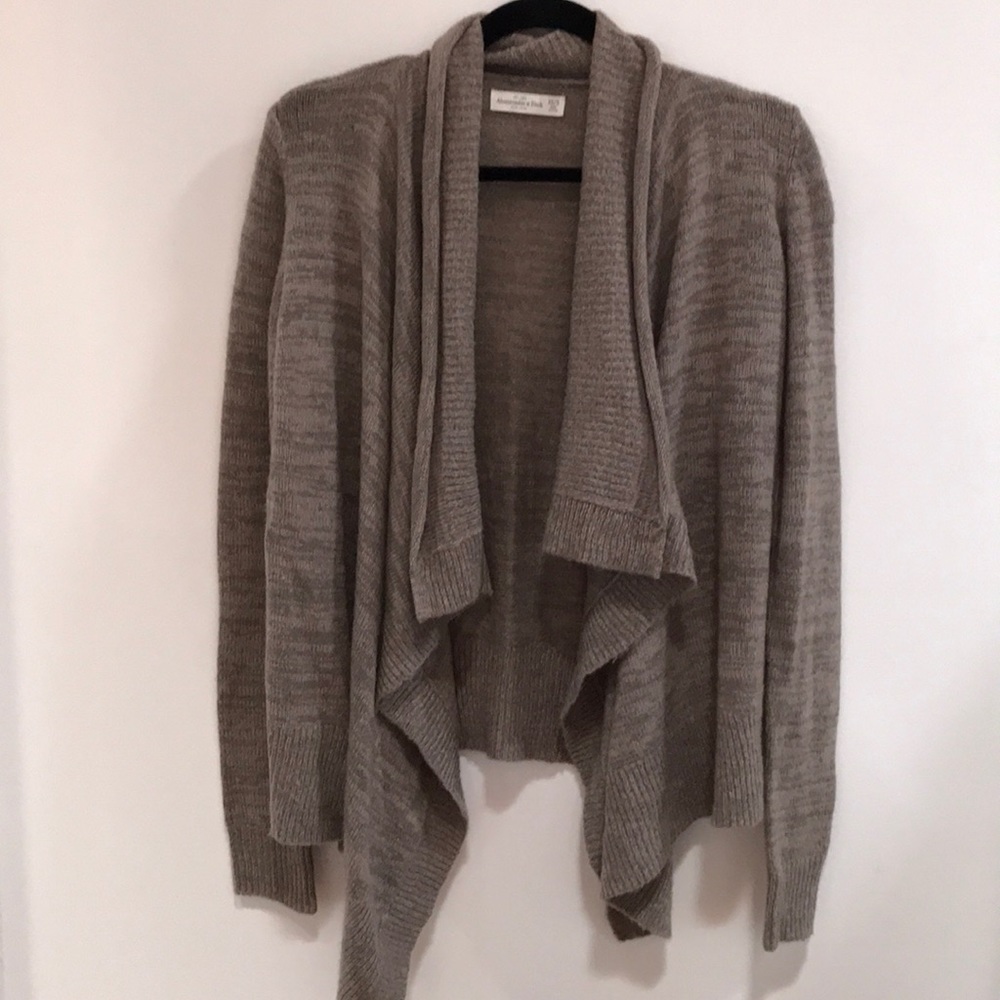 Abercrombie tan waterfall cardigan